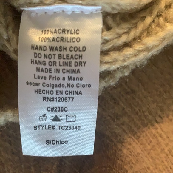 Adorable Crop tan sweater size Small - Picture 7 of 12